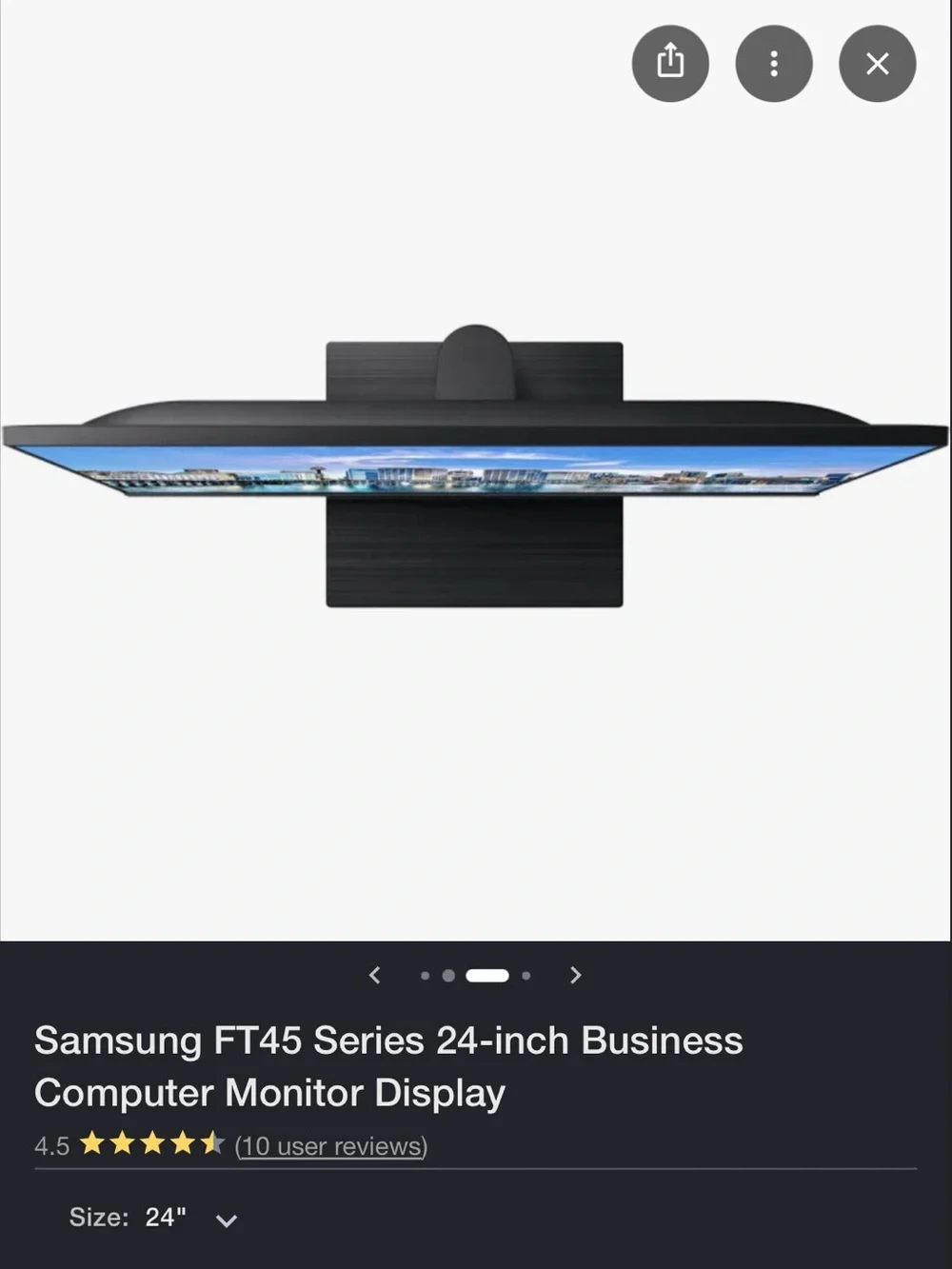 Samsung 24-inch Professional Monitor in Black